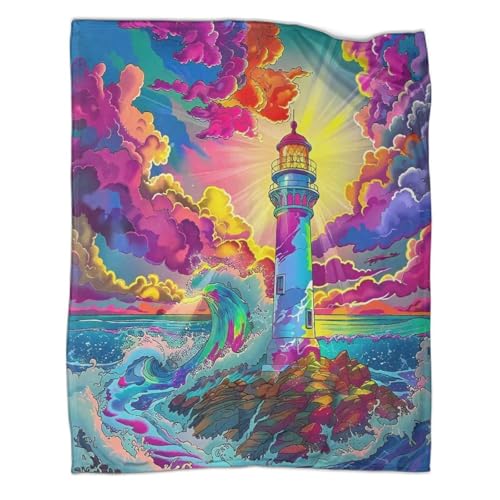 Couverture de lit haut de gamme en microfibre douce motif phare