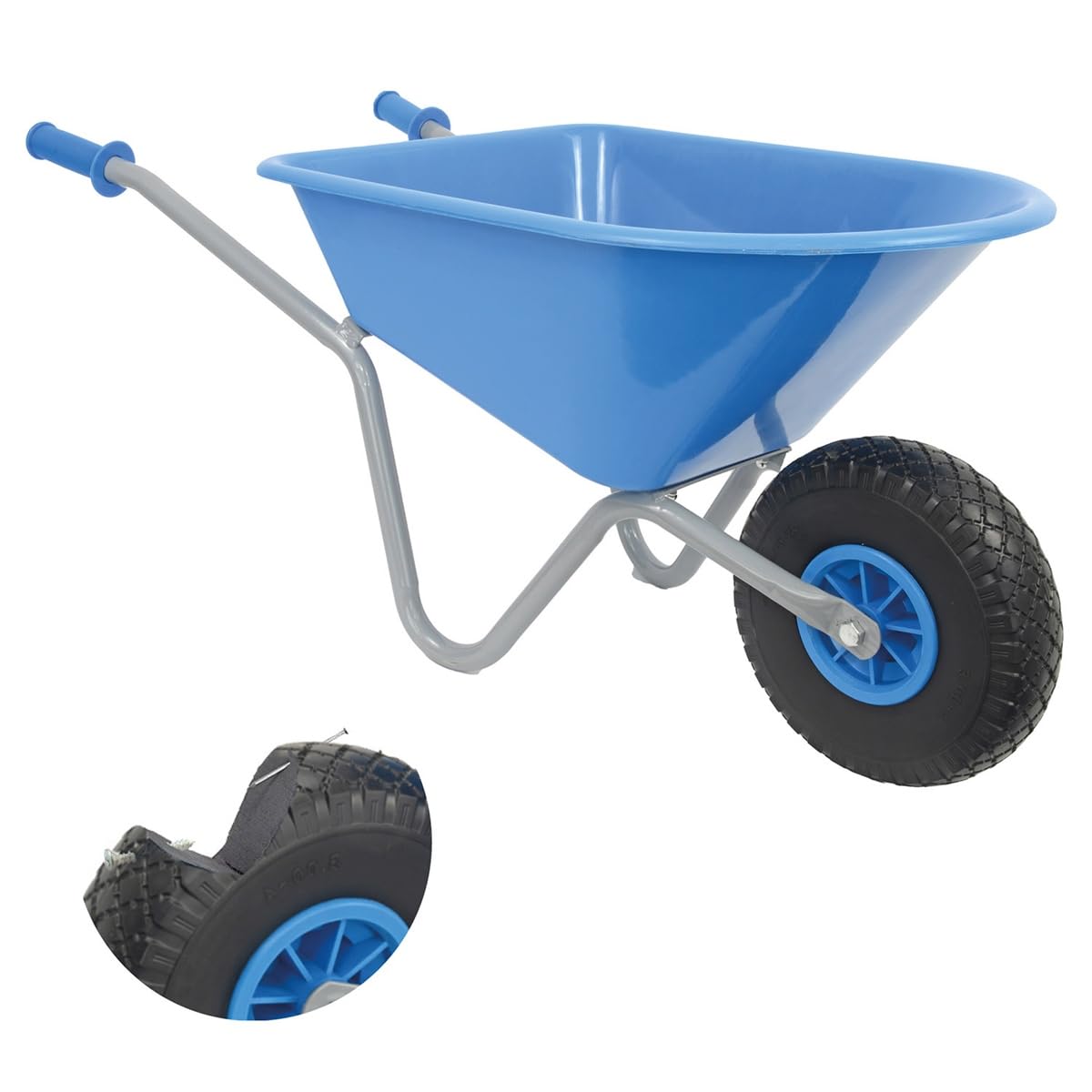 Matrix Brouette pour enfant de qualité supérieure - 40 kg - Roue en caoutchouc plein - Pour enfants à partir de 3 ans - Charge maximale : 40 kg - Légère, sûre et stable - Cadre monobloc - Poussette de