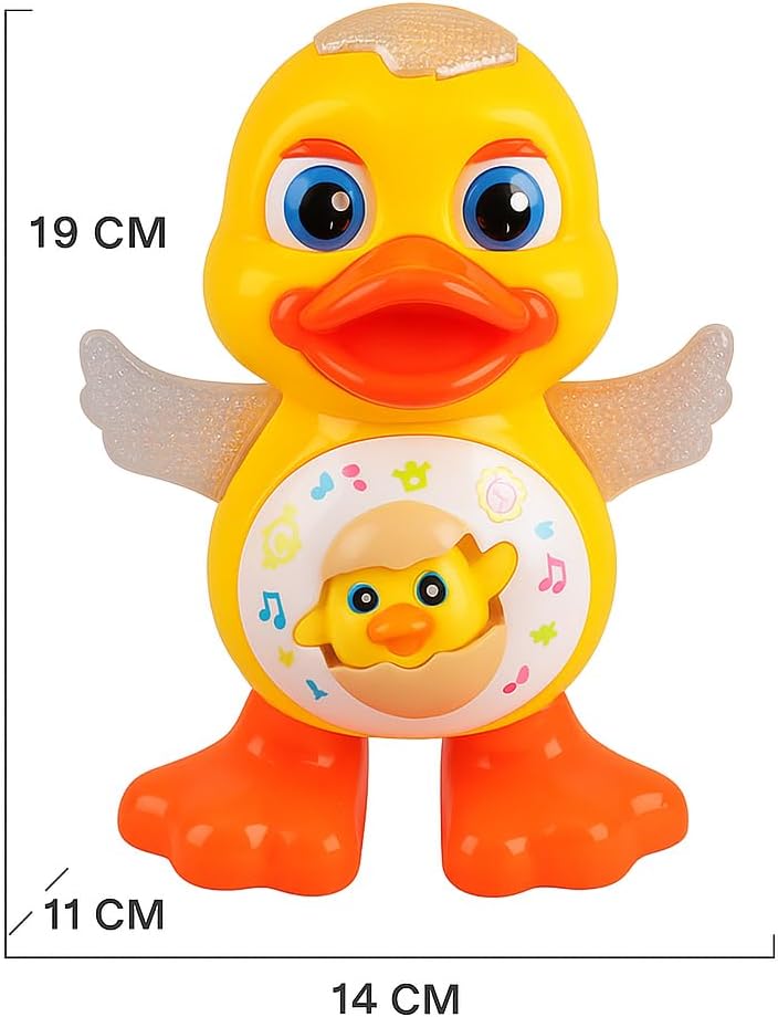 Pato Dançante Brinquedo Musical Premium com Luzes Coloridas, Música e Movimento – Estimula Coordenação Motora, Alegria Sensorial e Criatividade em Bebês e Crianças Pato Dançante Brinquedo Musical Premium com Luzes Coloridas, Música e Movimento – Estimula Coordenação Motora, Alegria Sensorial e Criatividade em Bebês e Crianças