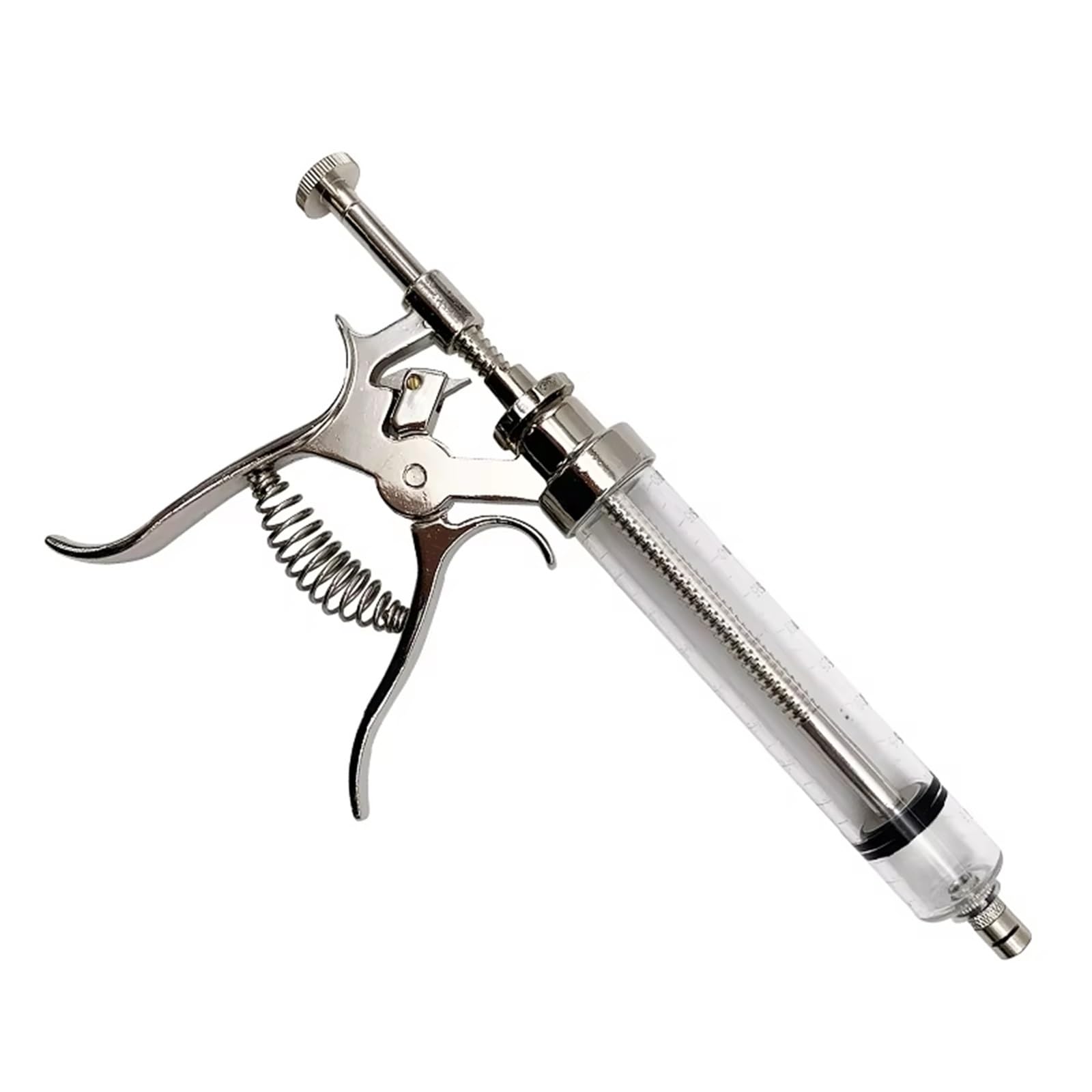 Pistolet D'alimentation Vétérinaire à Manche Seringue À Injection Continue Pour Animaux Vétérinaires 50ml Pistolet Vaccination Automatique En Acier Inoxydable Pour Vache Cochon Mouton