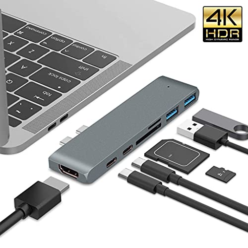 Hub USB 3.1 double Type-C et adaptateur en aluminium avec charge