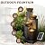 Pivotify 38.2" Tall Solar Water Fountain Outdoor Garden,4 Tiers Modern Cascading Bowls and Stacked Stones Solar Powered Fountains with LED Lights for Garden, Patio, Deck, Porch, Backyard, Lawns