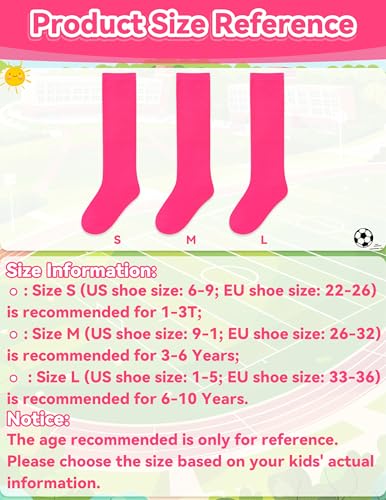 Image of Olreco Kids Soccer Socks Toddler Baseball Socks 3D Heel Youth Softball Sock for Girls Boys Football Accessories Cotton