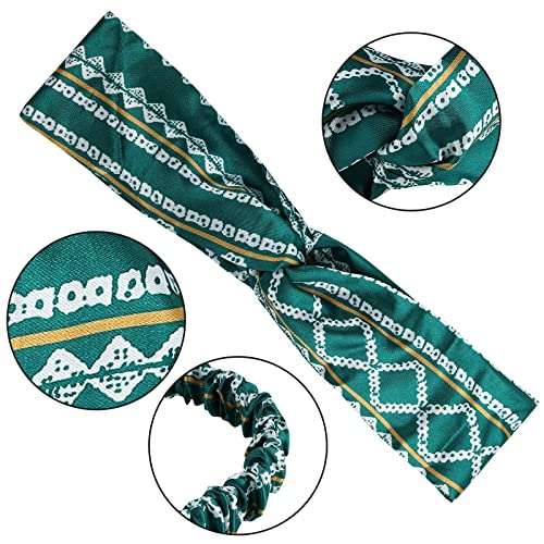 24 Pack Boho Headbands for Women,Vintage Floral Elastic Hair Accessories for Women\'s Hair , Twisted Knot Girls\' Fashion Headbands for Wigs
