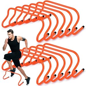 Wettarn 12 Pcs 9″ Speed Training Agility Hurdles for Athletes Reliable Training Hurdle Plyometric All Purpose Practice Equipment for Soccer Basketball Football