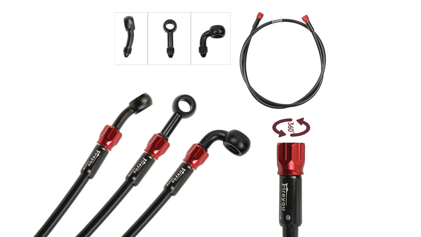 600mm 60cm M10 Motorcycle Hydraulic Brake Line Oil Hose Pipe Fitting