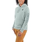 Carhartt Women's Relaxed Fit Midweight Logo Sleeve Graphic Sweatshirt, Nocturnal Haze Heather, Large