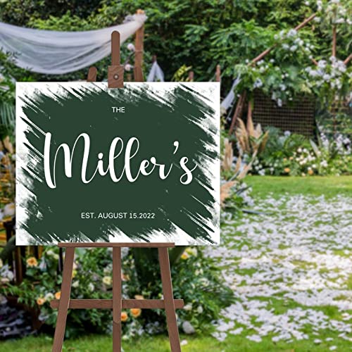 Panneau bienvenue mariage personnalisé avec date panneau de calligraphie moderne