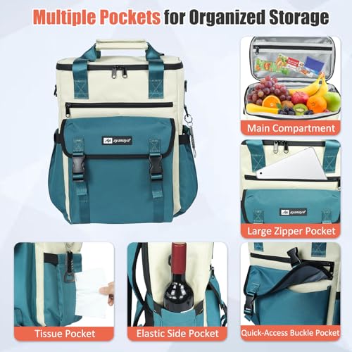 Image of Backpack Cooler for Women, AYAMAYA Stylish 35 Cans Leakproof Soft Cooler Backpack, Waterproof Insulated Lunchbox Shoulder Bag Keeps Cold for Up to 18 Hours for Camping, Beach, Work, Picnic, Travel