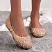 Imagen de Generisch Jelly Sandalias Mujer Tejidas Jelly Flats Sandalias de Gelatina de Cristal Transparente Hueco en Ballet Zapatos Clásicos Bailarinas de Playa T Bailarinas en Forma de Bailarinas Romanas Botas