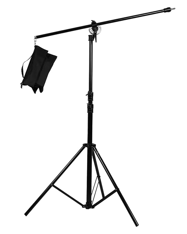 Amaran Aluminum Light Stand, 9.2ft/2.8m Adjustable Photography Stand with Boom Arm,Sandbag, 1/4" Screw for Softbox, Studio Light, Flash, Umbrella, Ring Light,Camera, Max Load 5kg by Amaran - Used condition - US$64.67