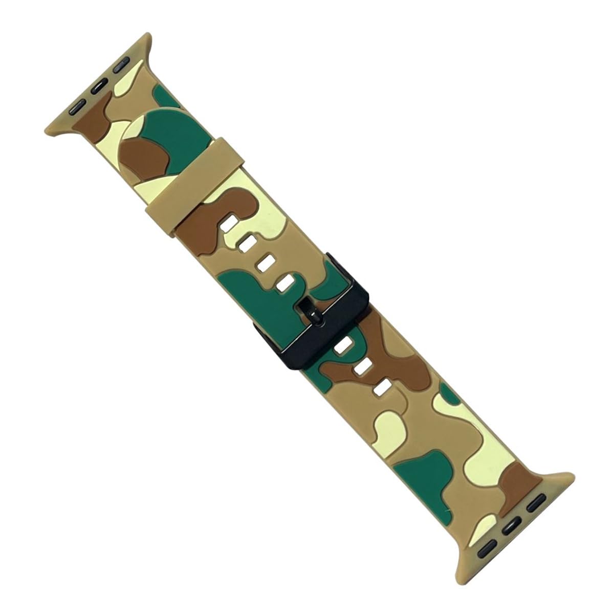 Tykee Camouflage Silicone Watch Straps Compatible with Apple Watch 42 mm, 44 mm, 45 mm, 49 mm, Classic Buckle Watch Straps - Skin-friendly & Dustproof (Beige/Green) (B0CDLBJ3LP) Amazon Price History, Amazon Price Tracker