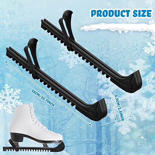 Yilloog 6 Pcs Hockey Skate Guard Ice Skate Blade Covers Hockey Skate Blade Protectors With Adjustable Buckle For Kids Adults Figure Skates (Black) #TOP3
