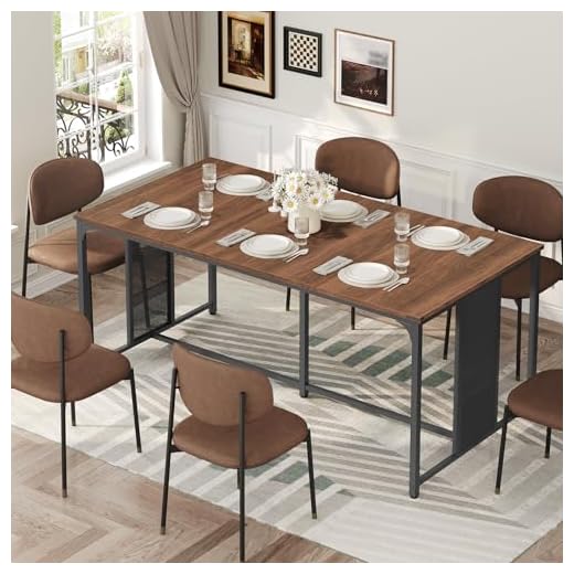 YATINEY Large Industrial Dining Table