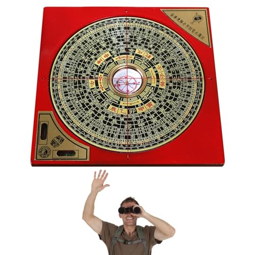 Feng Shui Brújula | Brújula china Feng Shui Decoracion Lopan Brújula | Brújula portátil Retro Retro Yang-Ba Luo Pan de aleación para oficinas y hogar