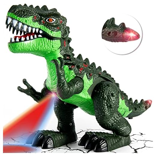 TOEY PLAY Eléctrico Dinosaurios Juguetes con Luz y Sonido, Caminar Tiranosaurio Rex, Grandes Figuras de Dinosaurios T-Rex Juguetes, Juegos Educativo Regalos para Niños Niñas 3 4 5 Años