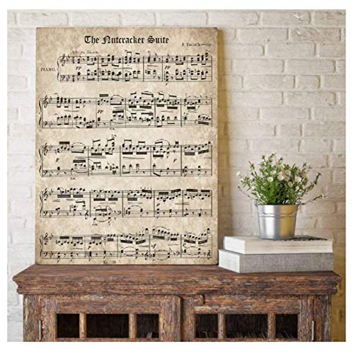 XingChen Lienzo de Arte 70x90cm sin Marco El Cascanueces Póster de partitura e impresión Tchaikovsky Piano clásico Música Imagen de Pared Decoración del hogar