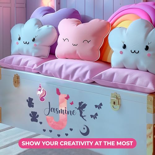 Vinilo decorativo personalizado para pared habitación niña miniatura 5