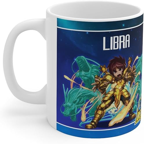 Miniatura 2 de Libra, Los Caballeros del Zodiaco, Taza de Cerámica 11 Oz