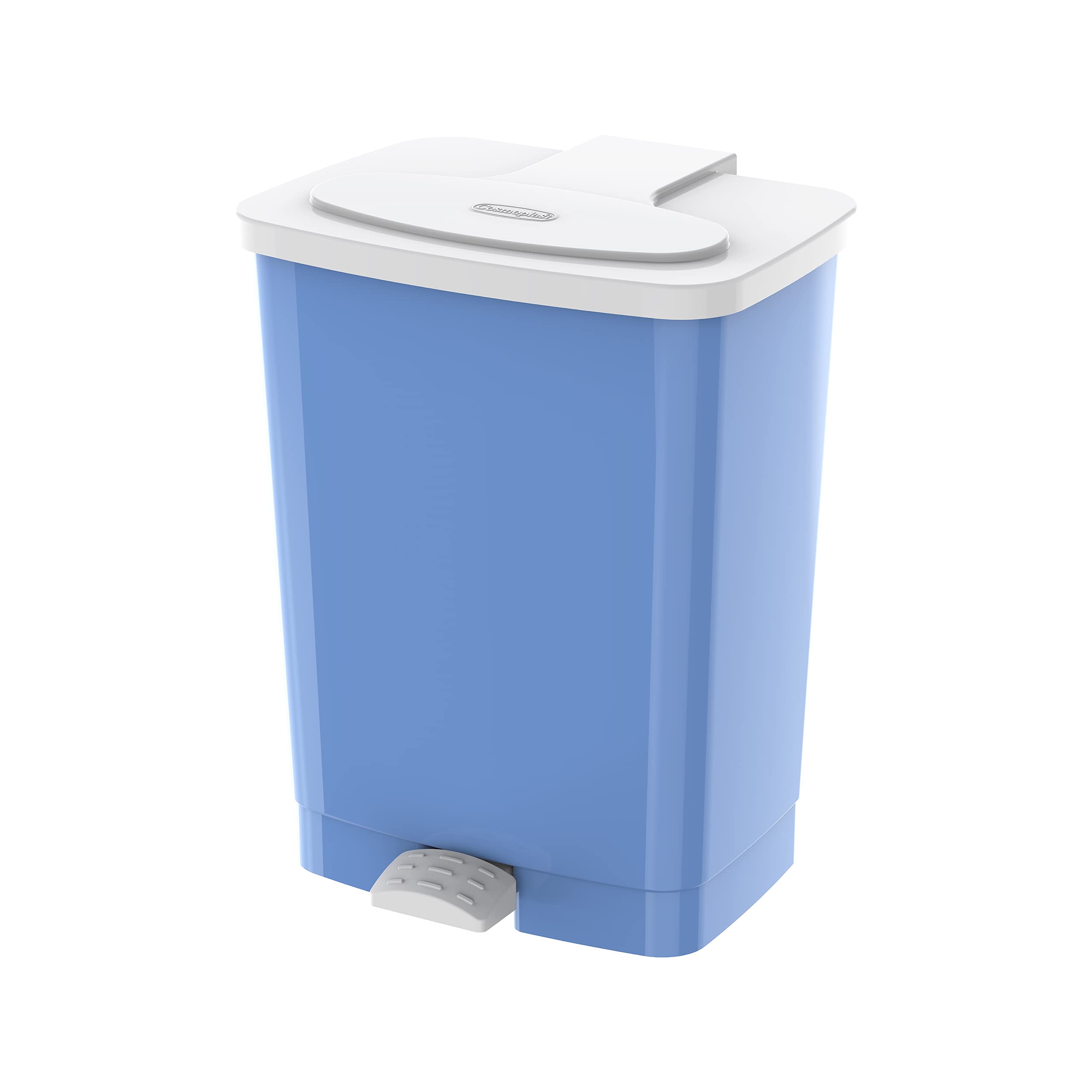 20L Step-On Waste Bin With Pedal, Sky Bluer