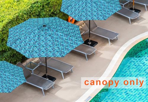 Image of MASTERCANOPY Patio Umbrella 10 ft Replacement Canopy for 8 Ribs-Green Leaf Canopy Only
