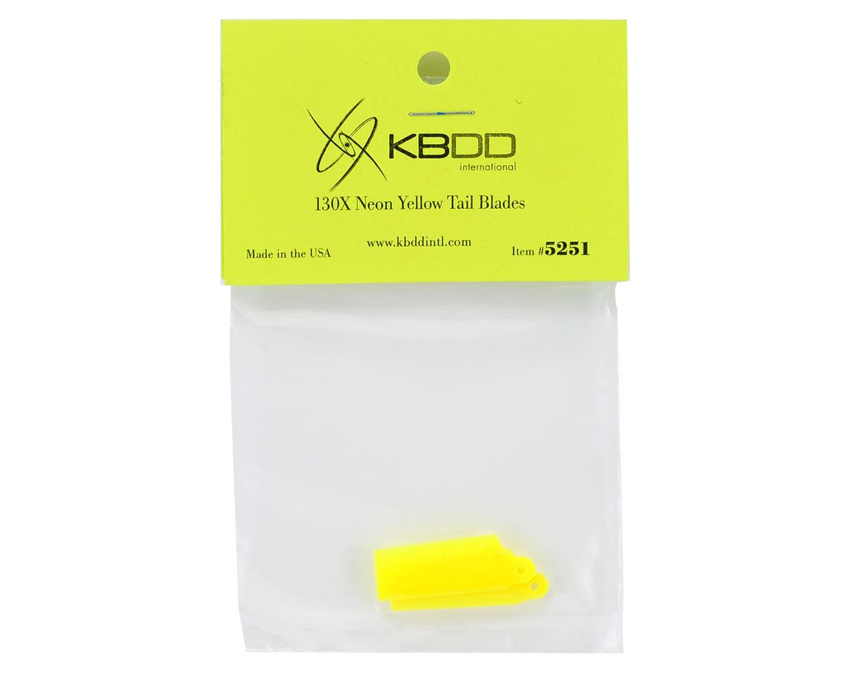 KBDD International Tail Blades for 130X Helicopter, Neon Yellow (Extreme Edition)
