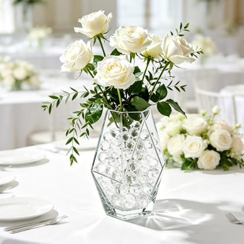 WITCOLOR 120.000 Wasserperlen klar, Wassergel Jelly Perlen als Füllmaterial für Vasen, Schwimmkerzen, Hochzeitsdekoration, Weihnachtsdekoration, Blumenarrangements, Wohnraumdekoration