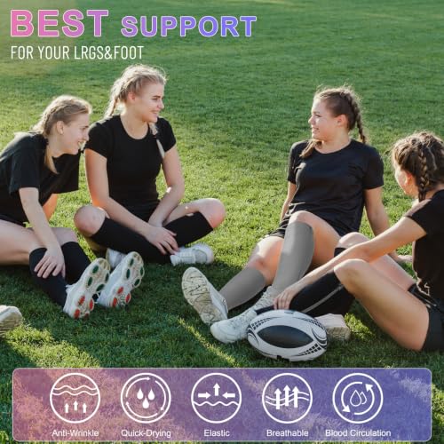 Image of cerpite Zipper Compression Socks, 2-Pack Open Toe 15-20mmHg for Men & Women