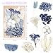 RTRTGS Natürliche Getrocknete Blumen, getrocknete hortensien, Trockenblumen Set, trockenblumen deko, für DIY Gepresste Blumen, Scrapbooking, DIY-Kerze, Schmuckanhänger Basteln