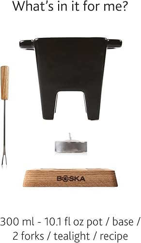 Miniatura 6 de Boska Tealight - Juego de fondue de tapas  Lo mejor para queso o chocolate  Apto para microondas olla caliente de cerámica  Artículos de registro de