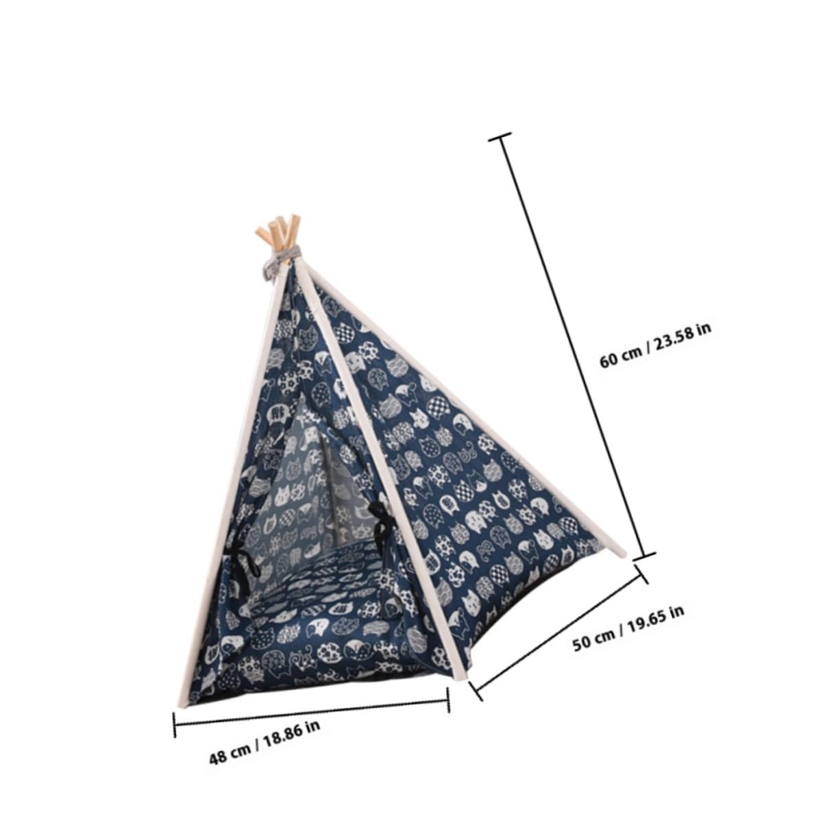 Alasum Tente pour Chien et Chat avec Coussin Amovible Tente en Toile Lavable Abri Confortable pour Animaux Espace Repos Intérieur et Extérieur Protection Contre la Lumière et Les