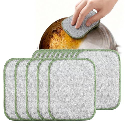 Image of 2026 New Multipurpose Wire Dishwashing Rags, Double Layer Metal Scrubbing Pads, Non-Scratch Reusable Cleaning Cloths for Kitchen, Pots, Pans, Sinks, Wet and Dry Use (15Pcs)