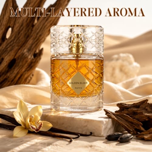 Image of A CENTER RIS G Er Perfume For Men Eau de Parfum 3.4 Fl Oz | Oriental Woody Gourmand | Aged Cognac Warm Cinnamon Cologne | Daily Use Spray Gift