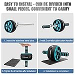 Ab Roller Wheel, 10-In-1 Ab Exercise Wheels Kit with Resistance Bands, Knee Mat, Jump Rope, Push-Up Bar - Home Gym Equipment for Men Women Core Strength & Abdominal Exercise - Image 4