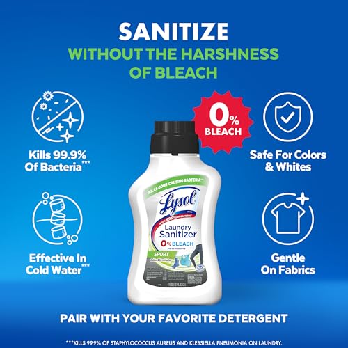 image for Lysol Sport Laundry Sanitizer Additive, Sanitizing Liquid for Gym Clot