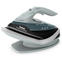 Tefal Freemove Power FV6672G0 Steam Iron Wireless 2600W 40gsm Continuous Steam 220g 11 Seconds Charge Lightweight 960g Ceramic Sole Auto Shut-Off Leak Proof
