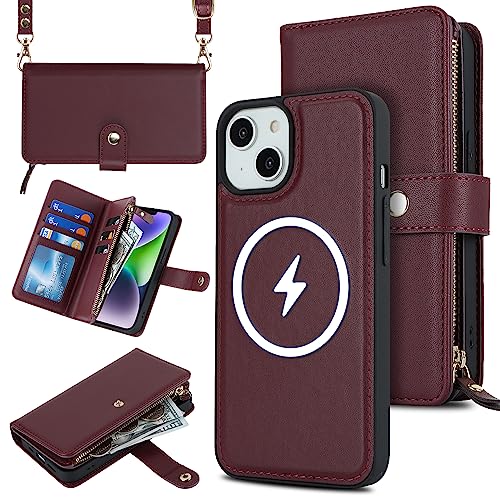 Pelanty |P[X for iPhone 14 蒠^ MagsafeΉCX[d for iPhone 13 wʃP[X 2in1 gуJo[ |΂߂V_[ z^Jo[ }Olbg OR p2way ICJ[