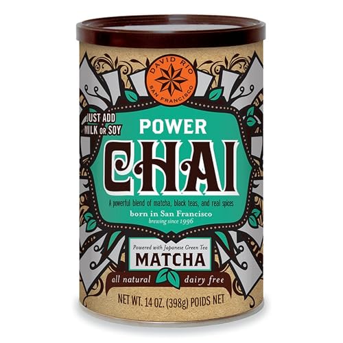 David Rio Power Chai Matcha aus San Francisco, Pappwickeldose (1 x 398 g)