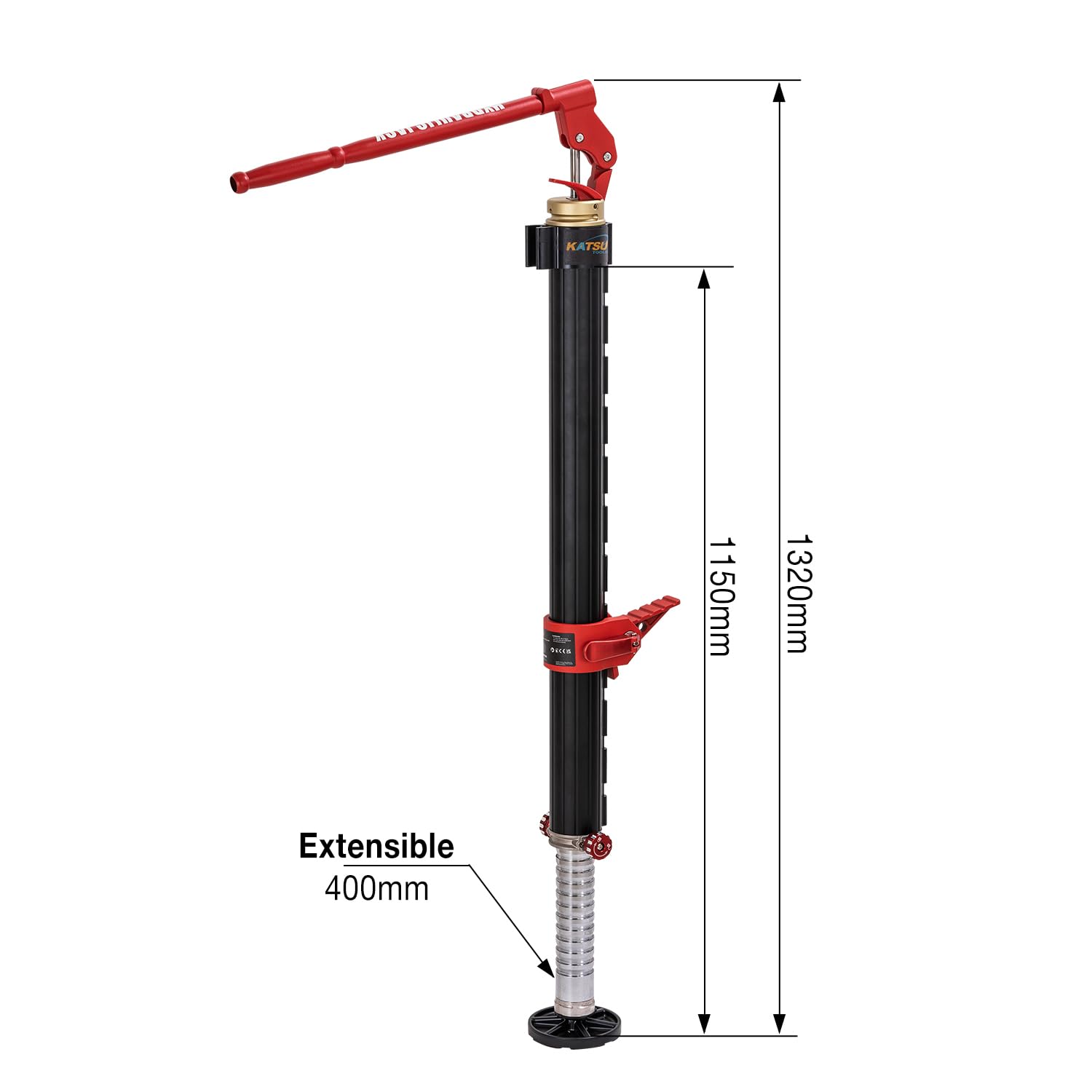 KATSU Farm Jack Heavy Duty, Cric Hydraulique 2 Ton Capacité de Charge, Alliage d'Aluminium, Cric de Levage Voiture Véhicule Offroad pour 4x4 VTT Tracteurs Camions 161199