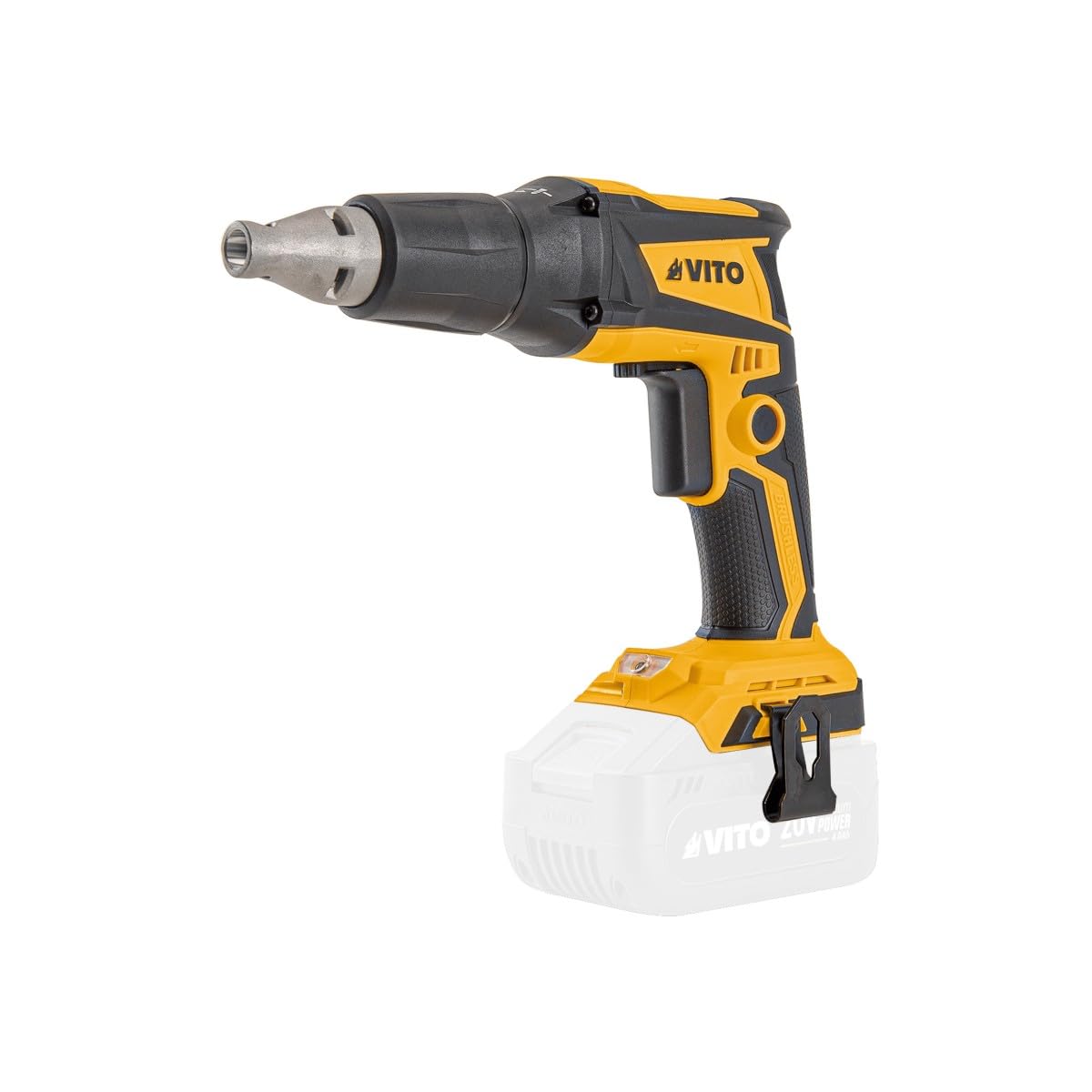 VITO - Trapano avvitatore per cartongesso Batteria al litio 20V Motore brushless 4400 giri/minuto Mandrino esagonale da 1/4
