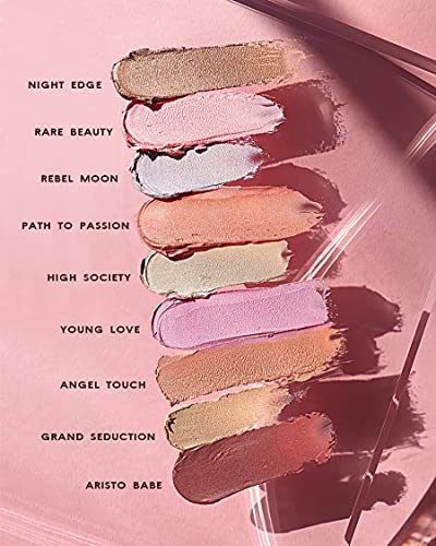 Mode Glide & Glow 3 In 1 Highlighter Creamy Color Makeup Blush Stick, Long Wear Glowing Radiance Eyes, Cheeks, Lips Nourishing Natural Skincare, Vegan – Young Love – Frosty Baby Pink Champagne .15 Oz #TOP3