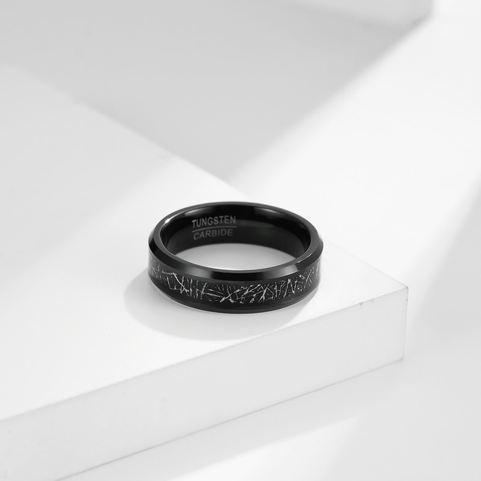 Fedi nuziali per coppie, 6 mm, anello di promessa intarsiato in | 2 cinturini abbinati in carburo di tungsteno, gioielli classici per lui e per lei