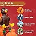 Joiedomi 5 Ft Thanksgiving Inflatable Turkey on Cornucopia; LED Light Up Blow Up Turkey for Autumn Thanksgiving Decorations and Fall Family Party Favor Supply Décor