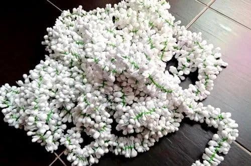 Seven Chakra Tree Products Artificial Mogra Buds/Jasmine Flower for Jewellery Making, Craft Material (Approx, Buds),White, Artificial Flora (50)
