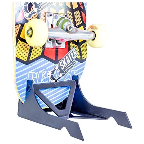 Origami Skateboard Stand Black-Skate Board Holder by Skater Trainers - Great Accessories Rack for Kids, Teens, Boys, and Adults- Display for Trick and Street Decks - Better than a Wall Mount Cover