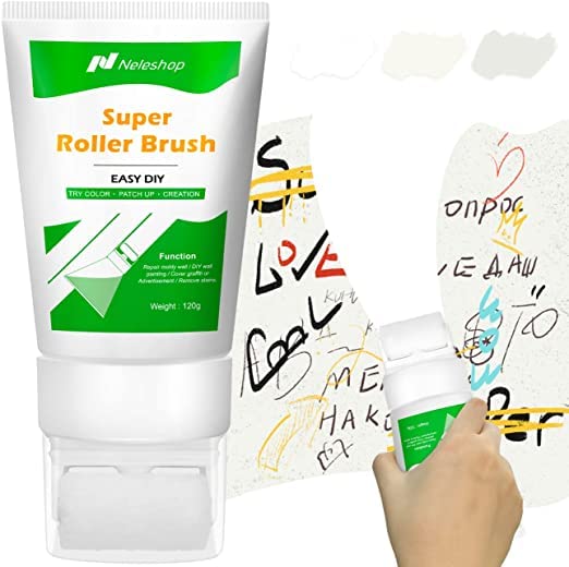 Bitnex Small Roller Brush Wall Repair Tool, Wall Roller Brush Set Tool, Suitable for Repairing The Wall with Latex Paint (120g, White) (B0DFQBHTDM) Amazon Price History, Amazon Price Tracker