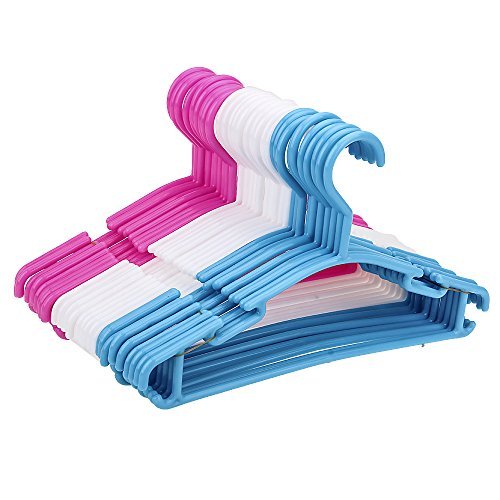 Balala Perchas Bebe Niños Perchero de Plástico para Ropa Infantil Antideslizantes 30 Piezas