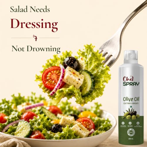 Image of ChefSPRAY Extra Virgin Olive Oil Spray - Pack of 2 | 100% Natural, No Gas, Healthy Cooking Oil Spray | Perfect for Salads, Grilling, Baking & Air Frying - 200 mL Each