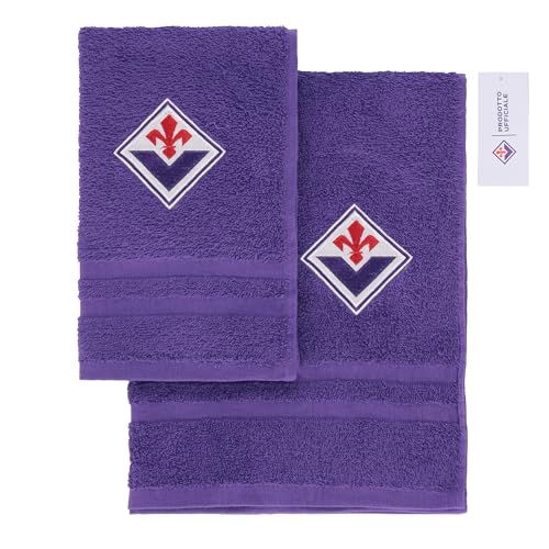 Serviettes ACF Fiorentina Only4fan set haut de gamme en coton violet