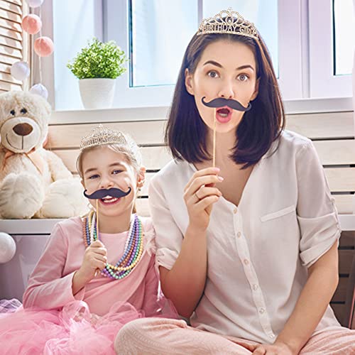 Banda de cumpleaños para mujer y tiara de pedrería fina 4
